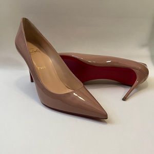 Christian Loubotin red bottom nude heel